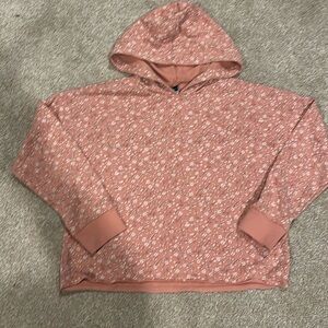 Girls floral printed light weight hoody